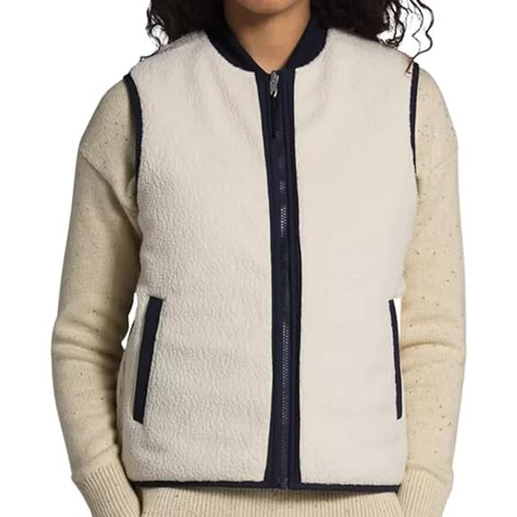 The North Face Womens Reversible Sherpa fleece Cuchillo Vest-Navy-XL-NWT-C201 - Picture 4 of 4